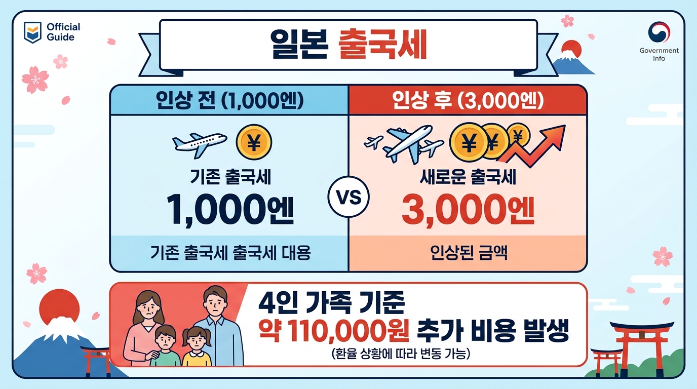 2026 일본출국세 환승 시 납부여부와 면제조건
